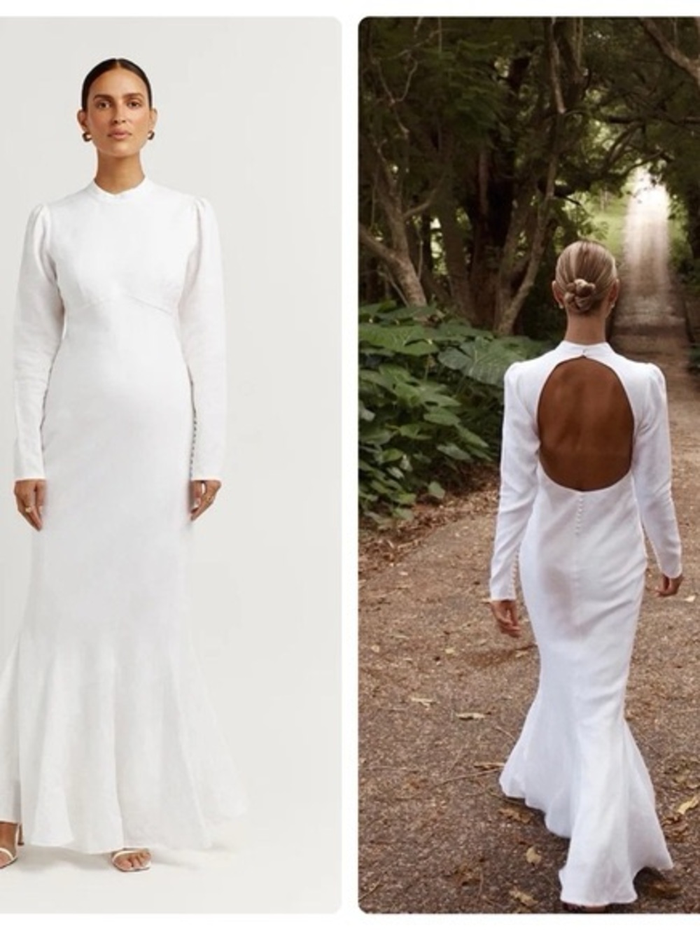 NWT - DISSH AISLE WHITE LINEN SLEEVE Open Back DRESS, US 6